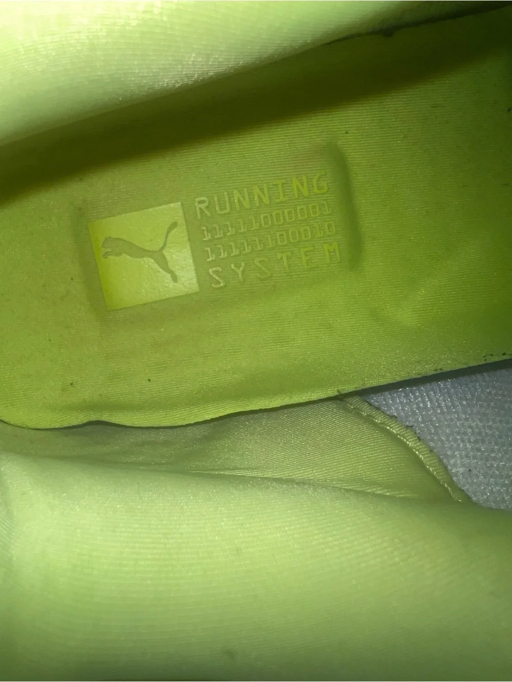 Puma RS-X Yellow Alert Neon Sneakers Womens Size 6.5 Chunky Running Shoes